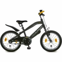 18" Alpina Trial Drengecykel 25 Cm Alu Ramme Space Mat Sort