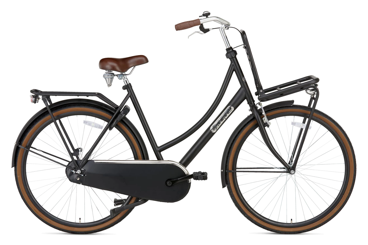 28 Tommer Damecykel Popal Daily Basic 3 Gear, Mat Sort 3 28 Tommer Damecykel Popal Daily Basic 3 Gear, Mat Sort