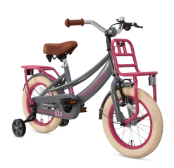 Supersuper 14 Tommer Pigecykel Lola Super Super Grå Pink