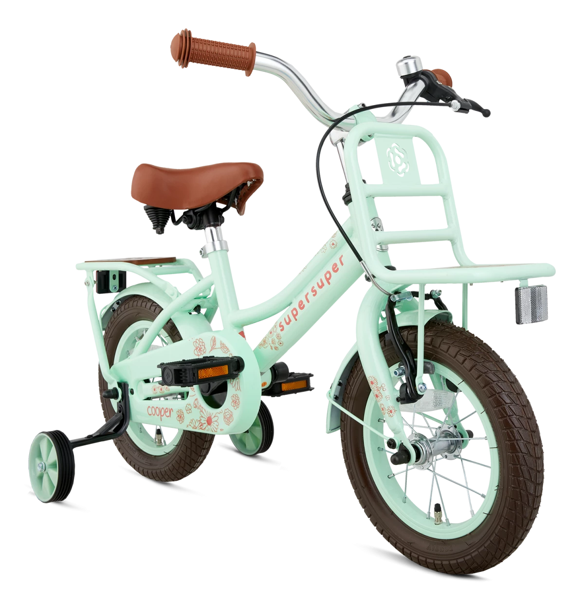 Supersuper 12 Tommer Pigecykel Cooper Bamboo Pistacie Grøn 3 Supersuper 12 Tommer Pigecykel Cooper Bamboo Pistacie Grøn