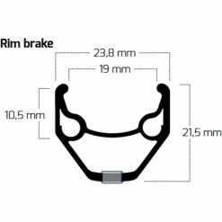 Ryde Velg 28 ZAC2000 ALU 24.6mm36/14