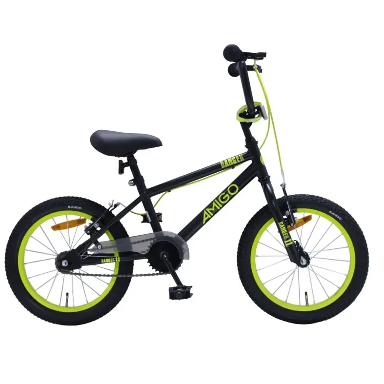 Amigo BMX Danger 16" Junior Cykel V-brakes Sort/gul 3 Amigo BMX Danger 16" Junior Cykel V-brakes Sort/gul