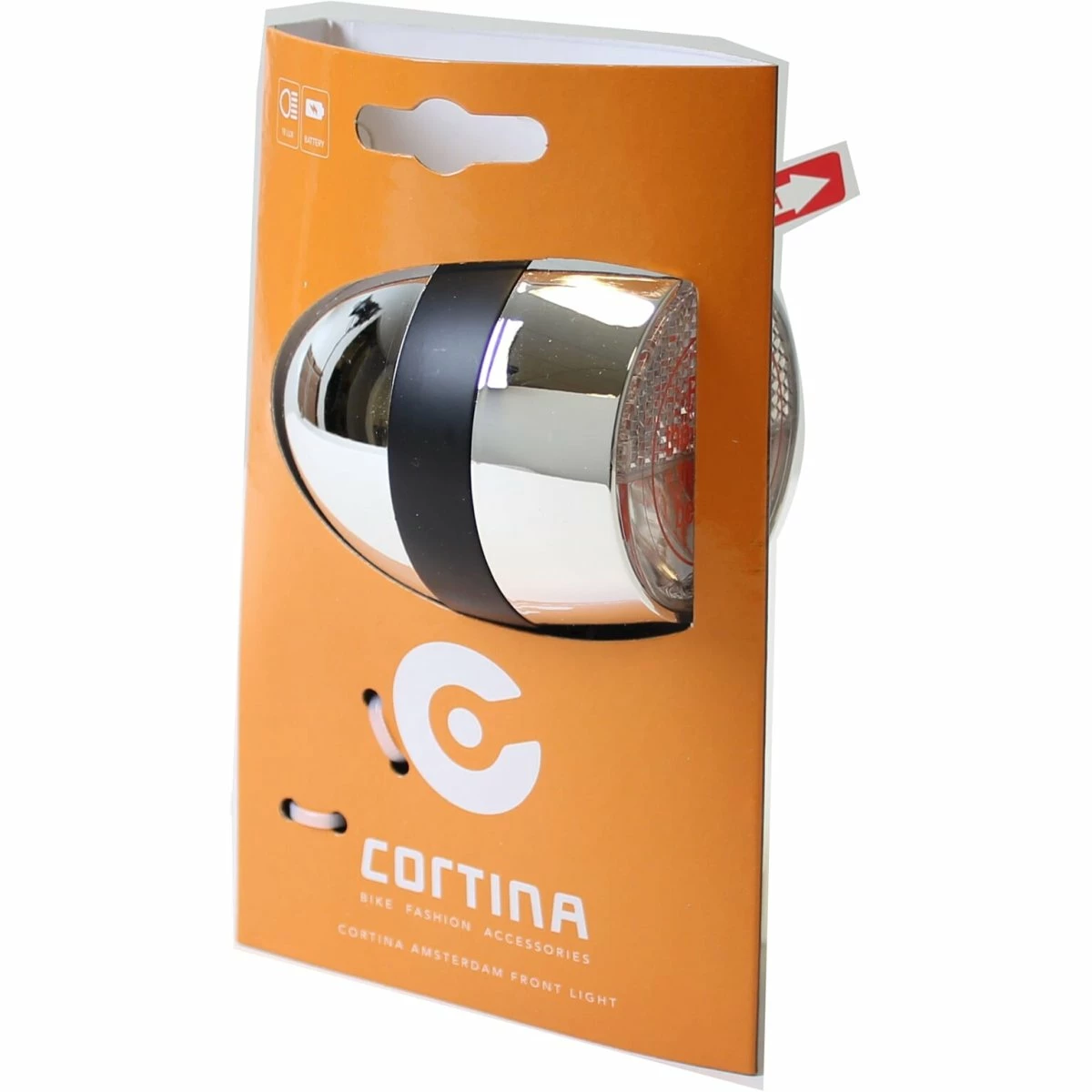 Cortina Forlygter Amsterdam Batteri Krom Sort 3 Cortina Forlygter Amsterdam Batteri Krom Sort