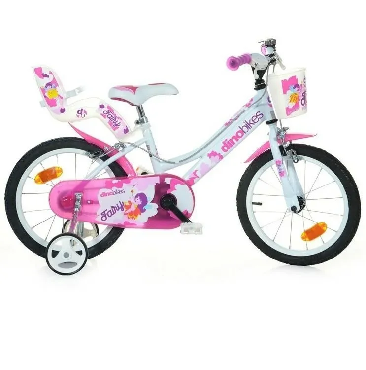 Dino Fe 16 Tommer 27 Cm Pigecykel Hvid/lyserød 3 Dino Fe 16 Tommer 27 Cm Pigecykel Hvid/lyserød