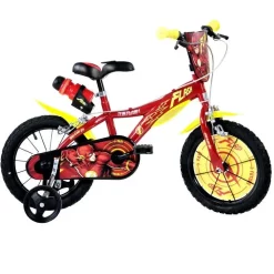 Dino Flash 16 Tommer 27 Cm Drengecykel Rød/gul/sort