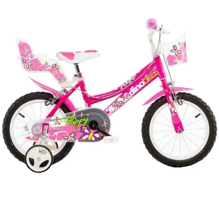 Dino Happy 16 Tommer 27 Cm Pigecykel, Lyserød 3 Dino Happy 16 Tommer 27 Cm Pigecykel, Lyserød