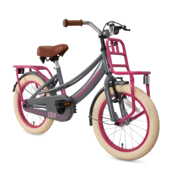 Supersuper 16 Tommer Pigecykel Lola Super Super Grå Pink