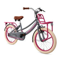 Supersuper 18 Tommer Pigecykel Lola Super Super Grå Pink
