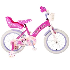 Minnie Mouse 16 Tommer 25,4 Cm Pigecykel, Pink/lilla/hvid