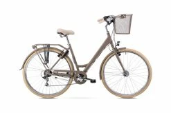 28" Venturelli Cykel Paris D 46 Cm Creme Shimano 6 Sp V Bremse