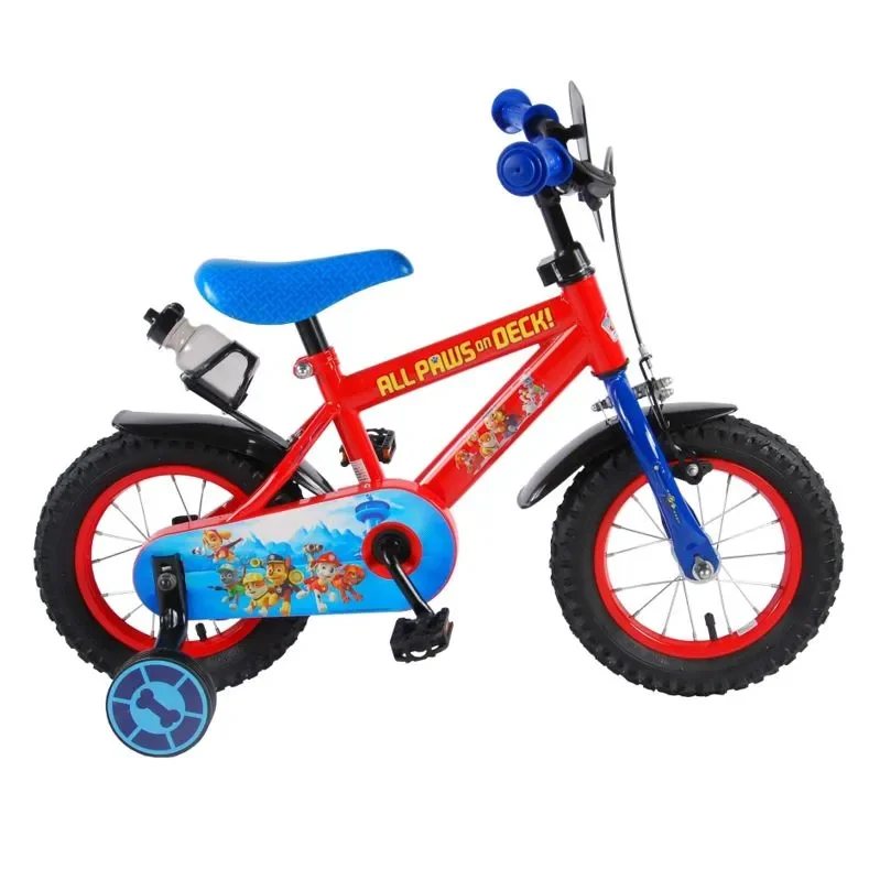 Volare Paw Patrol 12 Tommer Drengecykel Fodbremse Blå/rød 3 Volare Paw Patrol 12 Tommer Drengecykel Fodbremse Blå/rød