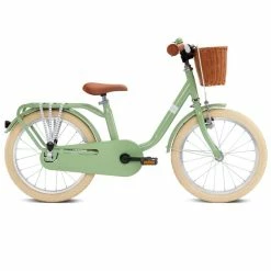 Puky Pigecykel 18 Tommer Retro Pistacie Grøn Med Kurv