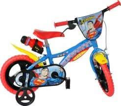 Dino Superman 12 Tommer 21 Cm Drengecykel Blå/rød